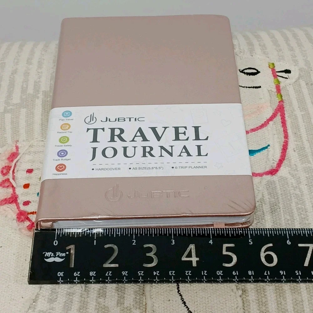 Travel Journal A5 Rose‎ Gold Faux Leather Sealed Wanderlust Vacation RV Planner